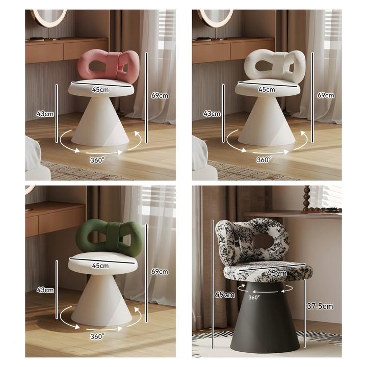 CELVINA Modern Rotating Vanity Stool