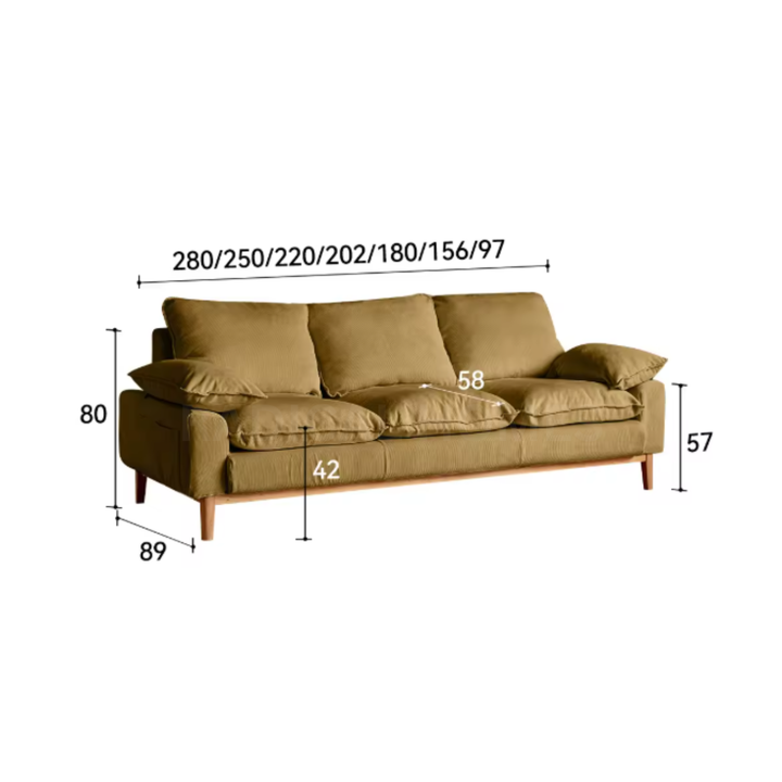 ORENDO Japanese Fabric Sofa