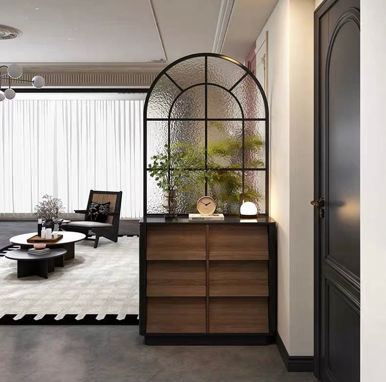 BELVEDERE Modern Sideboard With Arched Glass Partition - Cassa Haus Singapore