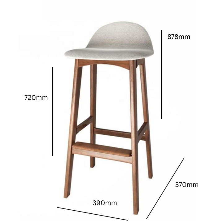 DOVARIN Modern Wooden Bar Stool