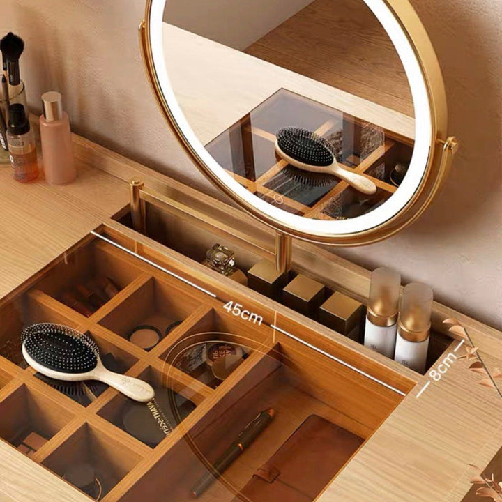 INDRE Rustic Solid Wood Vanity Table - Radical Homes Singapore