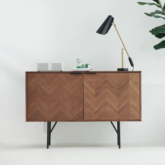 VARELITH Herringbone Wood Console Table - Cassa Haus Singapore