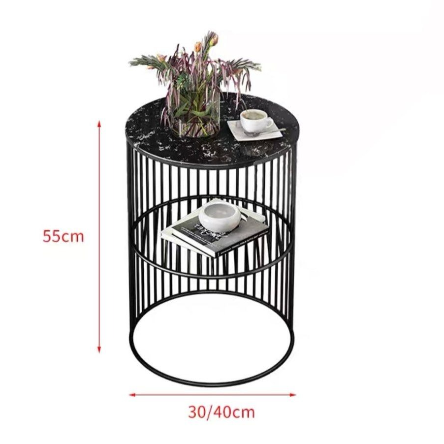 LOLA Modern Sintered Stone Side Table - Radical Homes Singapore