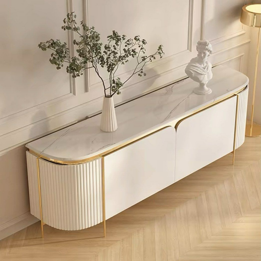 KALLIN Modern Sintered Stone TV Console - Radical Homes Singapore