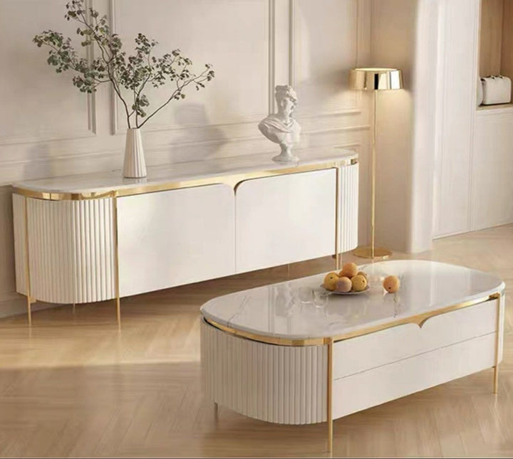 KALLIN Modern Sintered Stone TV Console - Radical Homes Singapore