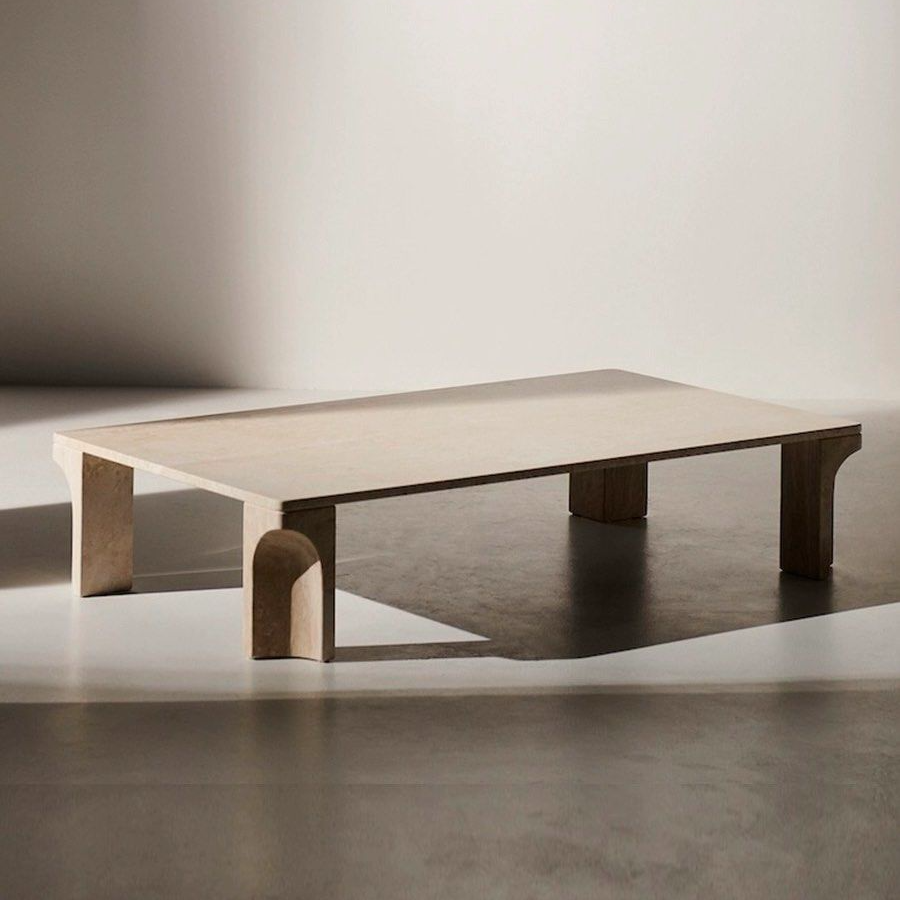 PRITCHARD Modern Travertine Coffee Table - Radical Homes Singapore