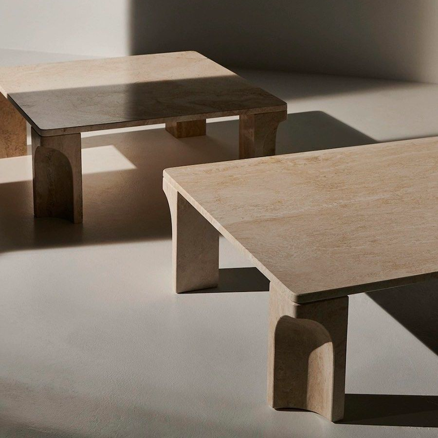 PRITCHARD Modern Travertine Coffee Table - Radical Homes Singapore
