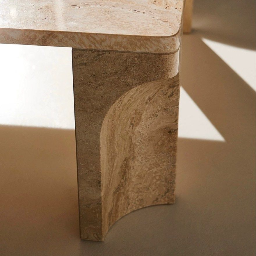 PRITCHARD Modern Travertine Coffee Table - Radical Homes Singapore