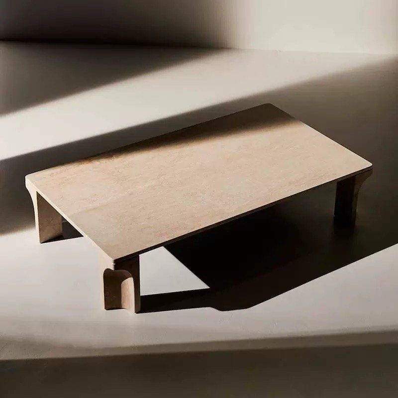 PRITCHARD Modern Travertine Coffee Table - Radical Homes Singapore