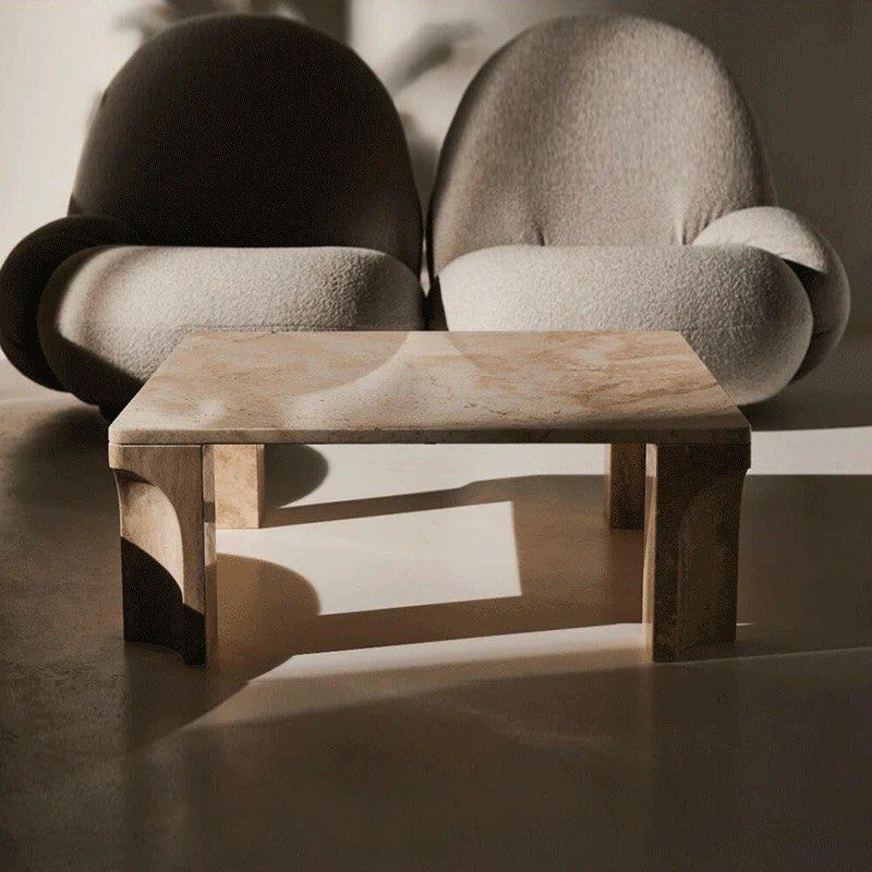 PRITCHARD Modern Travertine Coffee Table - Radical Homes Singapore
