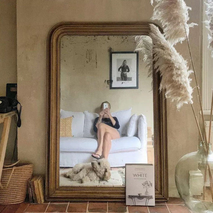 JACOVE Rustic Walnut Mirror - Radical Homes Singapore