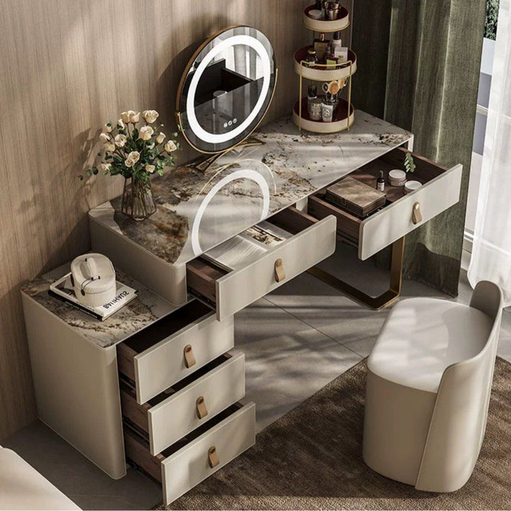 JADE Modern Marble Vanity Table - Radical Homes Singapore