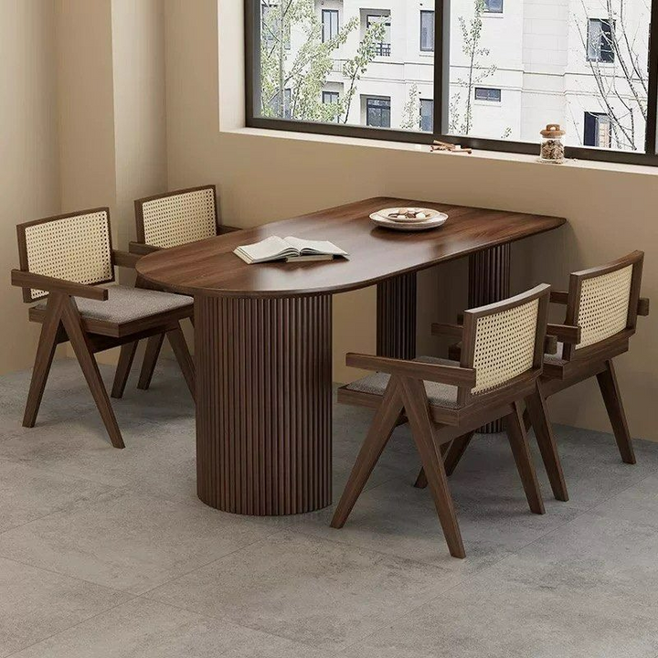 KEIRA Modern Solid Wood Dining Table - Radical Homes Singapore