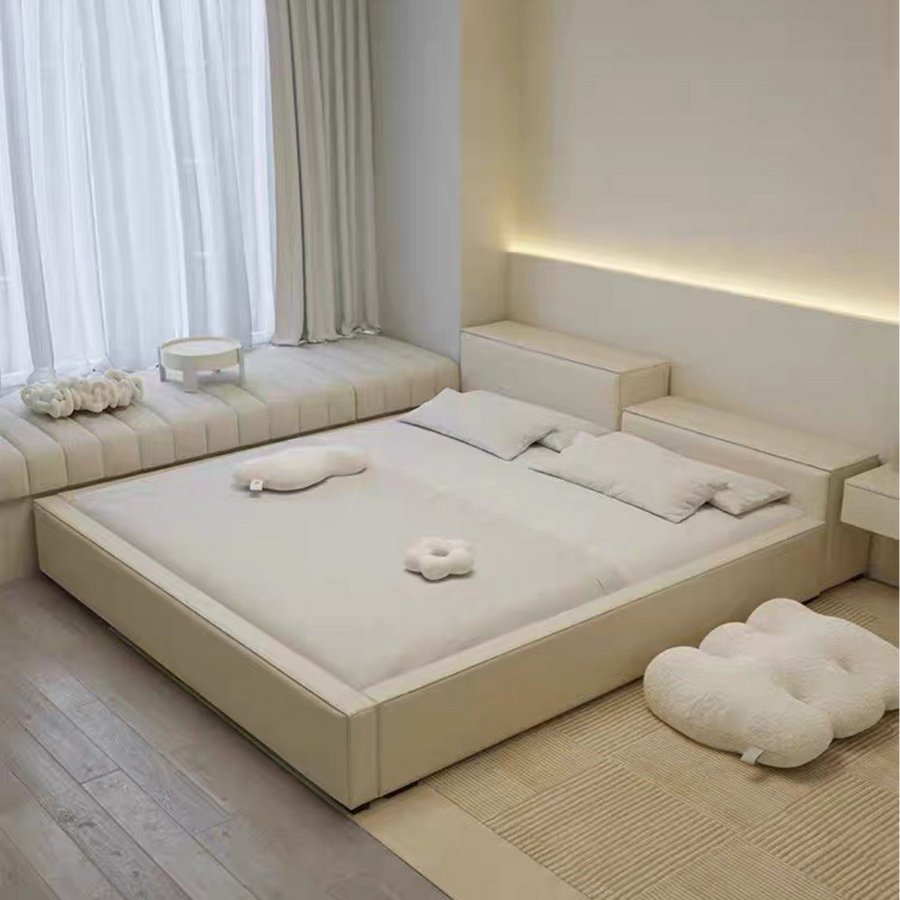 JAEGA Japandi Leather Bedframe - Radical Homes Singapore