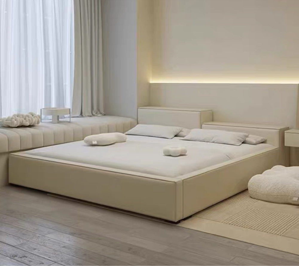 JAEGA Japandi Leather Bedframe - Radical Homes Singapore
