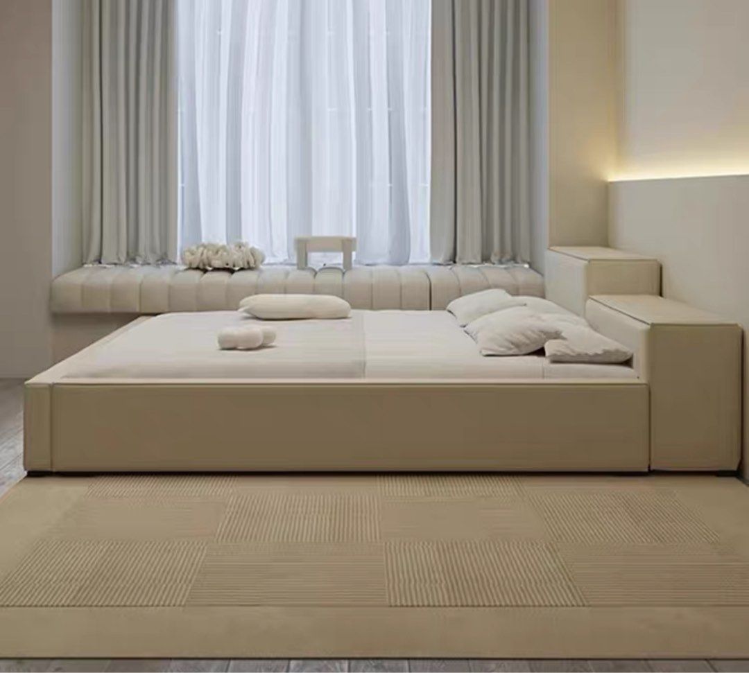 JAEGA Japandi Leather Bedframe - Radical Homes Singapore