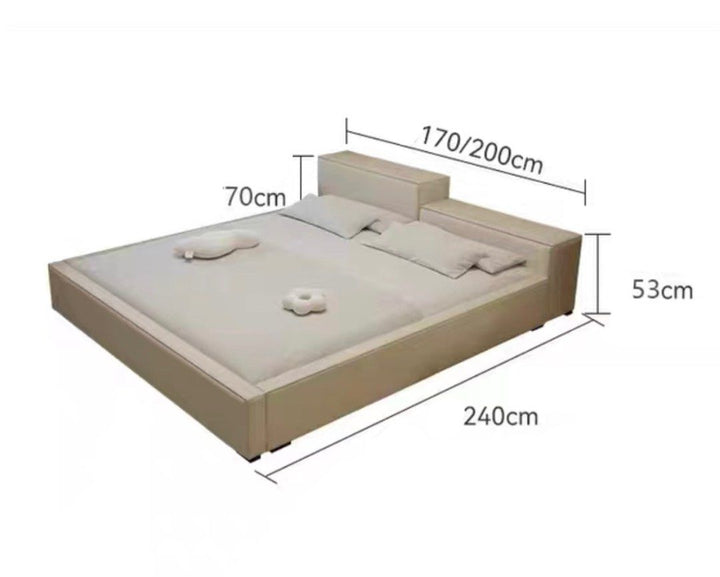 JAEGA Japandi Leather Bedframe - Radical Homes Singapore