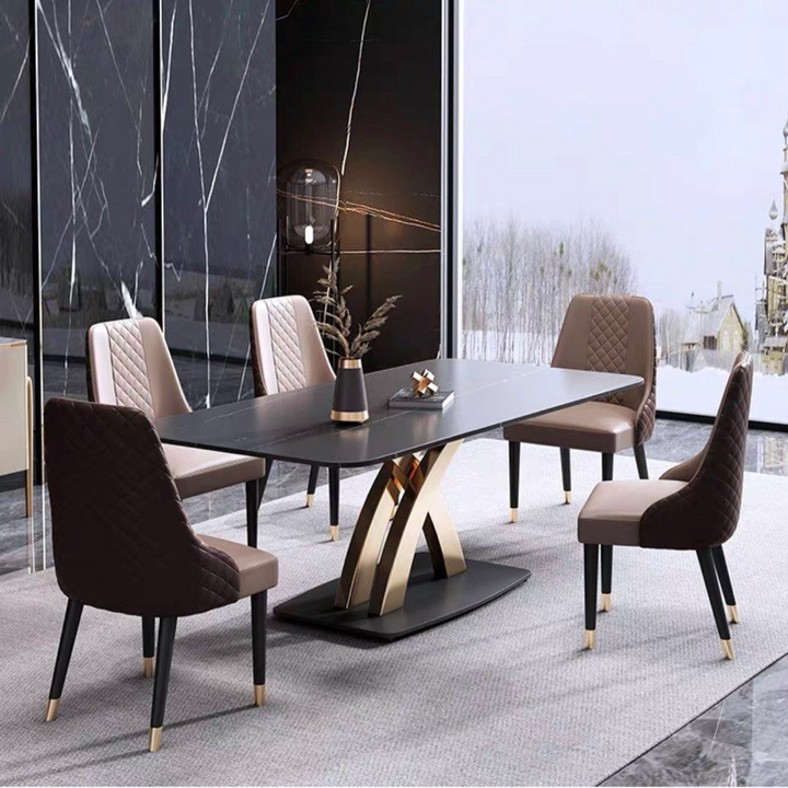 NADIR Modern Sintered Stone Dining Table - Radical Homes Singapore