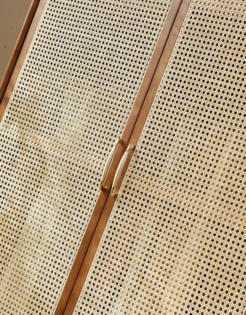 LUCIUS Rustic Rattan Wardrobe - Radical Homes Singapore