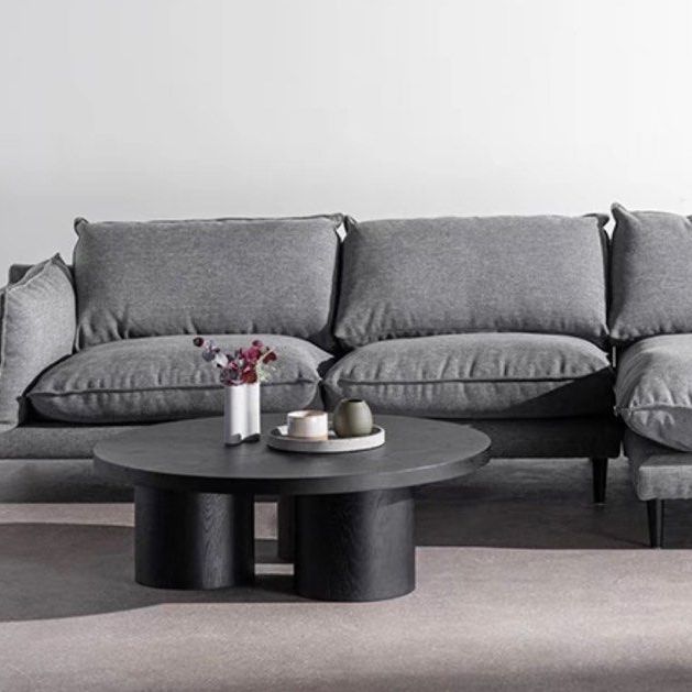 NEISTAT Modern Solid Wood Round Coffee Table - Radical Homes Singapore