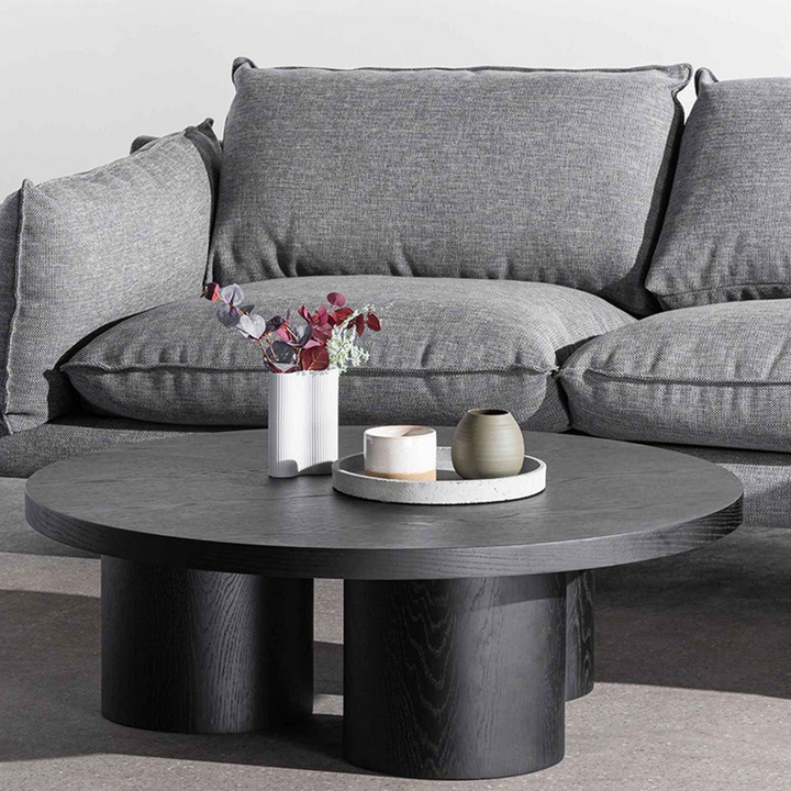 NEISTAT Modern Solid Wood Round Coffee Table - Radical Homes Singapore