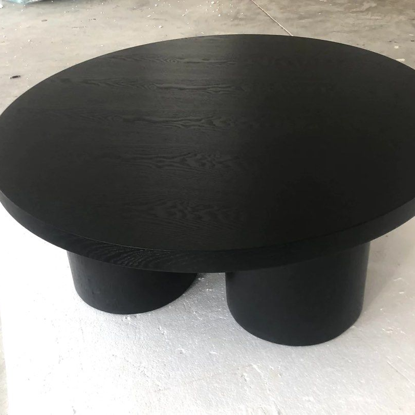 NEISTAT Modern Solid Wood Round Coffee Table - Radical Homes Singapore