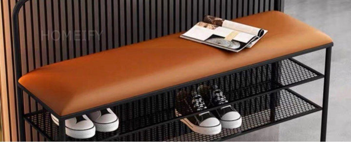 CASIMIR Modern Leather Bench - Radical Homes Singapore