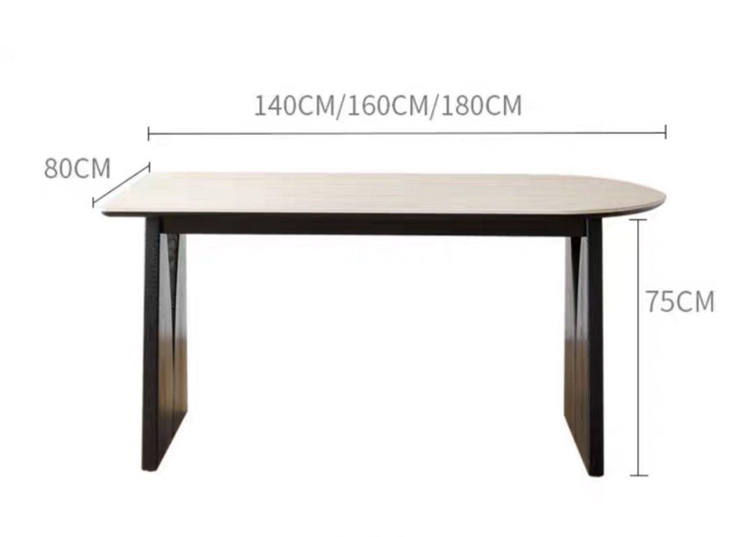 BRYSON Travertine Sintered Stone Dining Table - Radical Homes Singapore