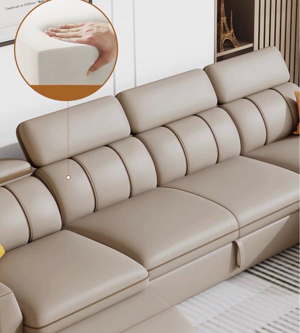 LUNESSA Electric Recliner Leather Storage Sofa - Radical Homes Singapore