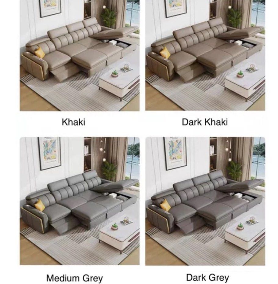 LUNESSA Electric Recliner Leather Storage Sofa - Radical Homes Singapore