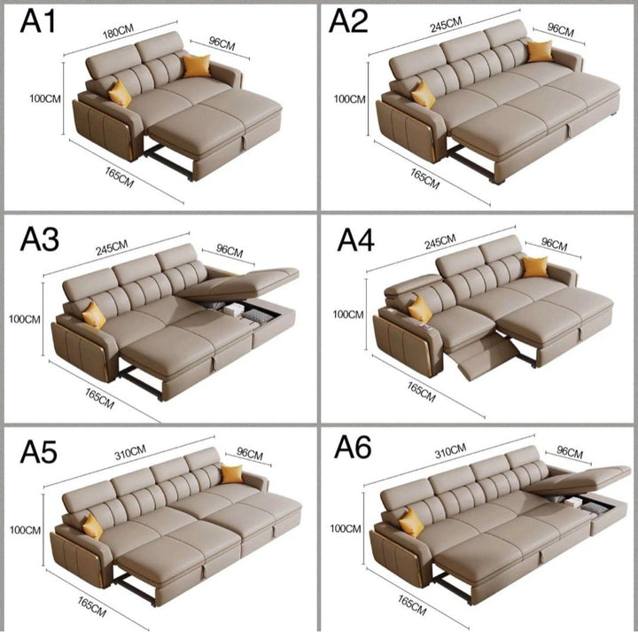 LUNESSA Electric Recliner Leather Storage Sofa - Radical Homes Singapore