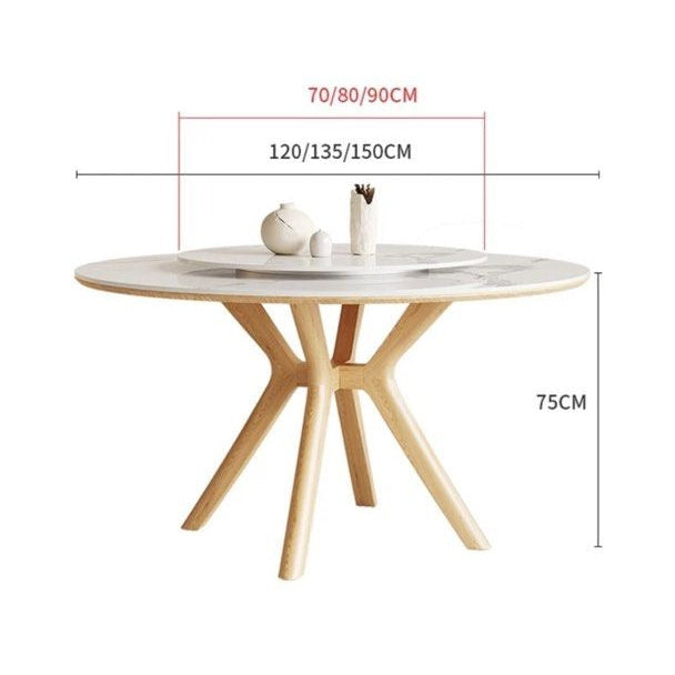 DUCOS Japandi Sintered Stone Dining Table - Radical Homes Singapore