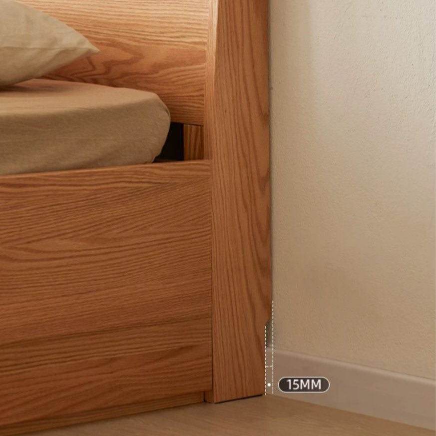 JAUPER Scandinavian Solid Wood Storage Bedframe - Radical Homes Singapore