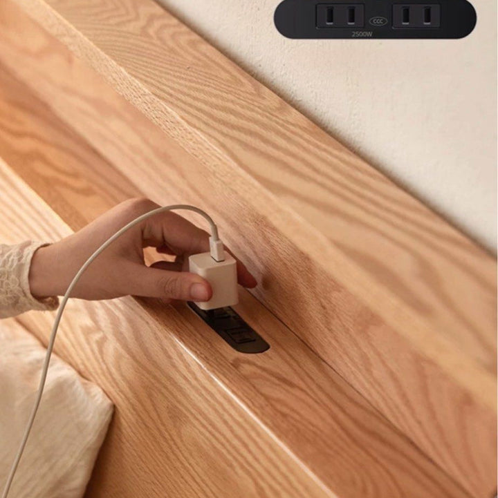 JAUPER Scandinavian Solid Wood Storage Bedframe - Radical Homes Singapore