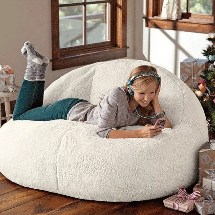 ZARAH Modern Boucle Bean Bag - Radical Homes Singapore