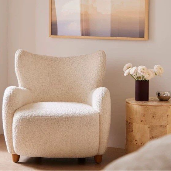 SAVANNAH Japandi Boucle Armchair - Radical Homes Singapore