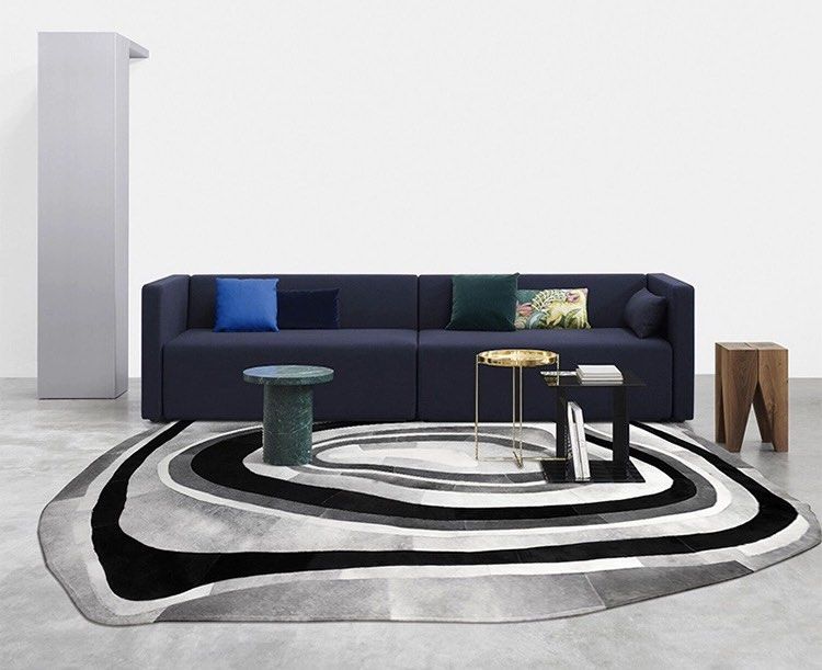 RION Modern Cowhide Leather Rug - Radical Homes Singapore