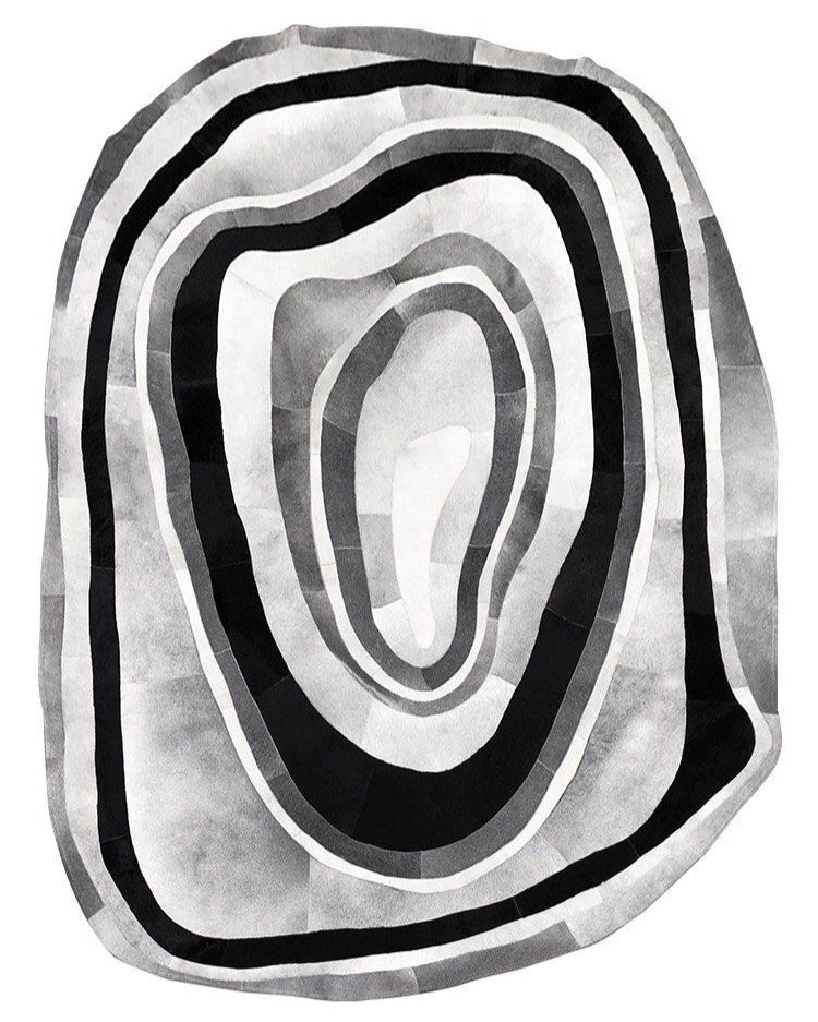 RION Modern Cowhide Leather Rug - Radical Homes Singapore