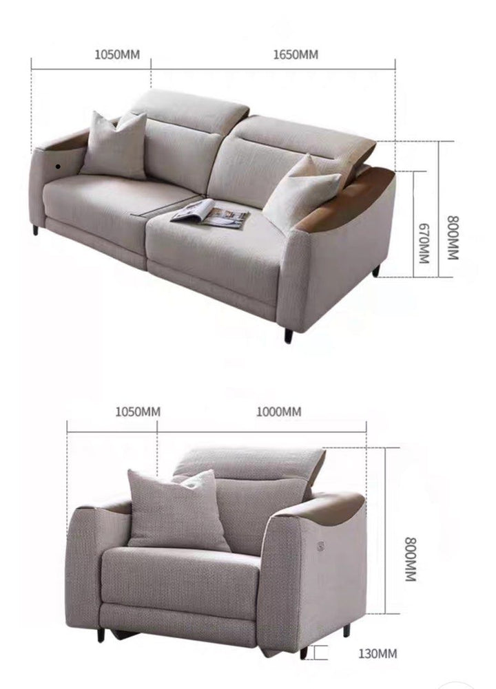 VARDON Modern Electric Recliner Sofa - Radical Homes Singapore