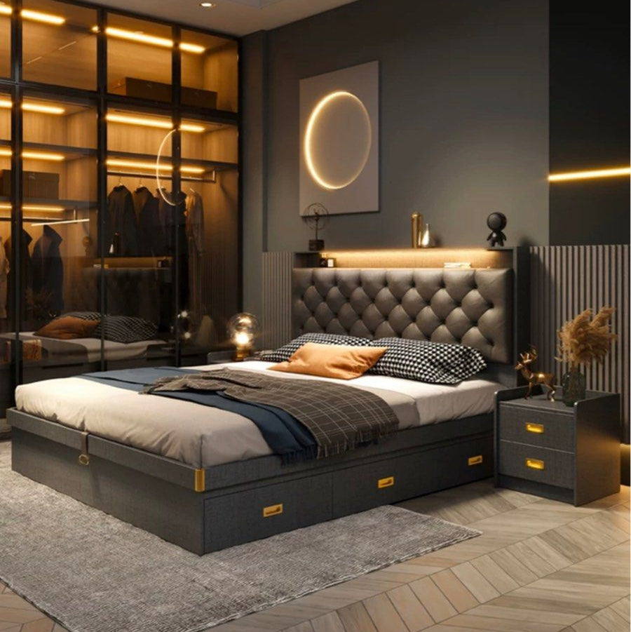 JESU Modern LED Bedframe - Radical Homes Singapore