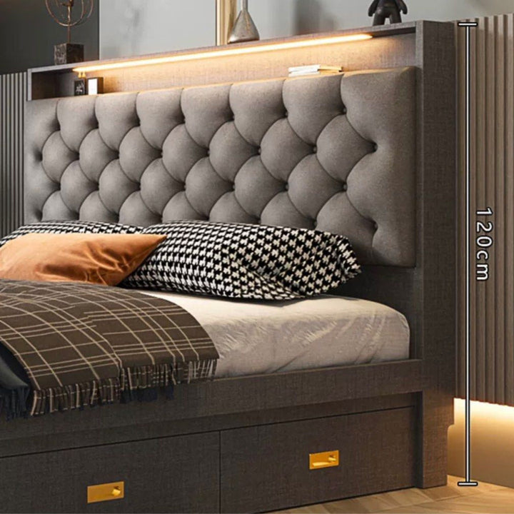 JESU Modern LED Bedframe - Radical Homes Singapore