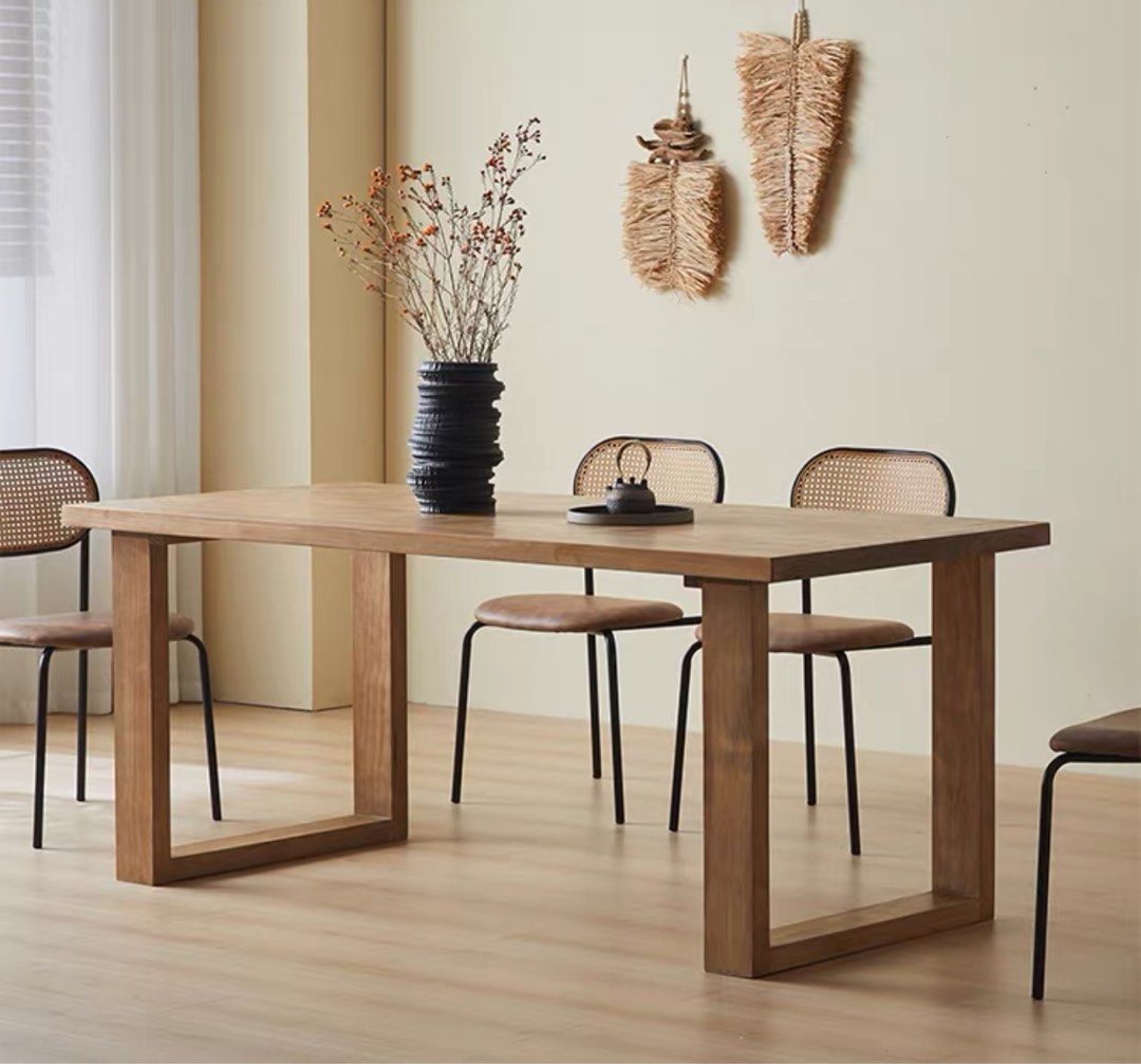 BARRERA Scandinavian Solid Wood Dining Table - Radical Homes Singapore