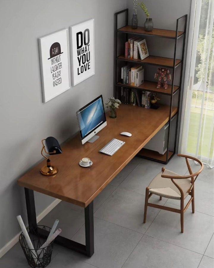 INGMAR Rustic Solid Wood Study Table - Radical Homes Singapore