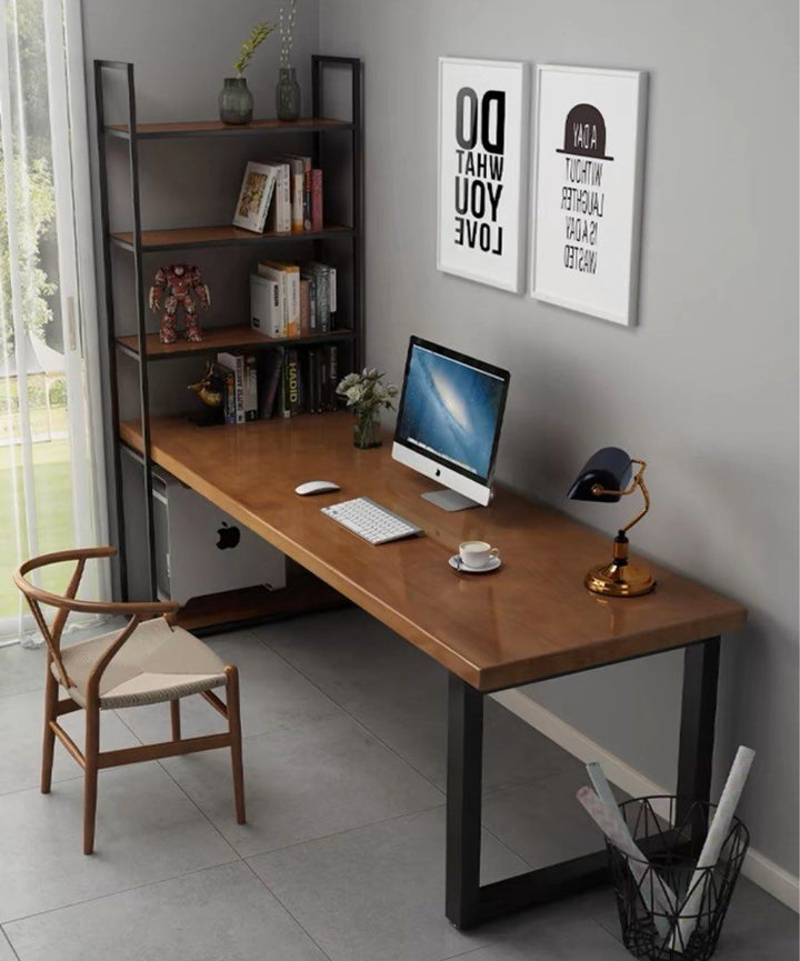 INGMAR Rustic Solid Wood Study Table - Radical Homes Singapore