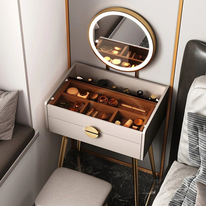 MARQESSA Makeup Vanity Set With Stool & Mirror - Cassa Haus Singapore