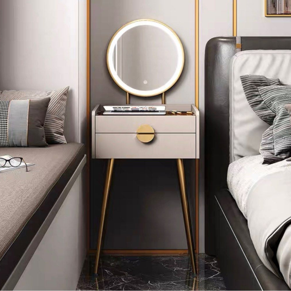 MARQESSA Makeup Vanity Set With Stool & Mirror - Cassa Haus Singapore