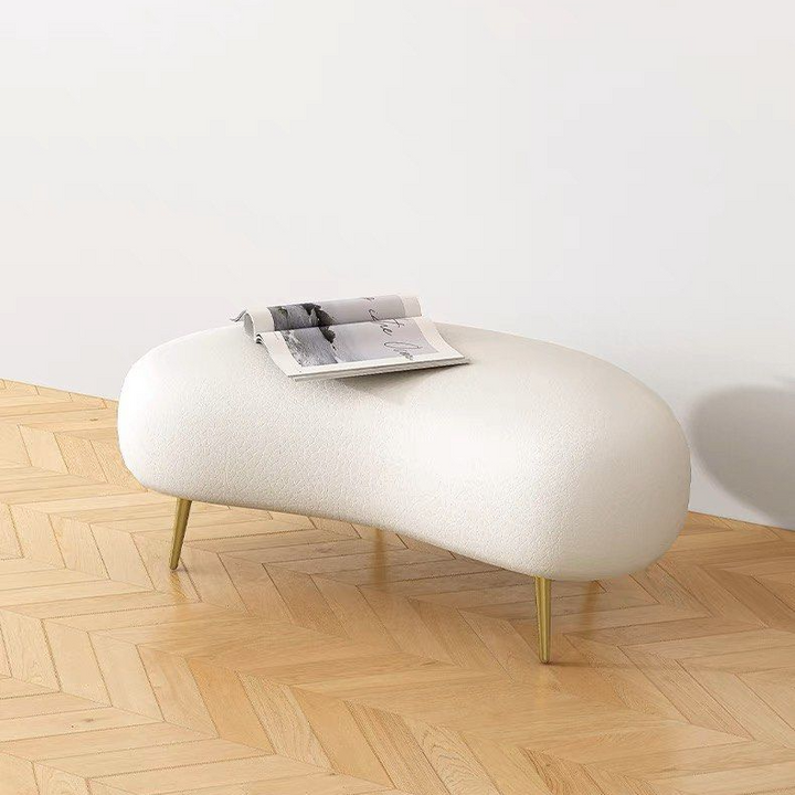 PEBBLE Modern Boucle Ottoman - Cassa Haus Singapore