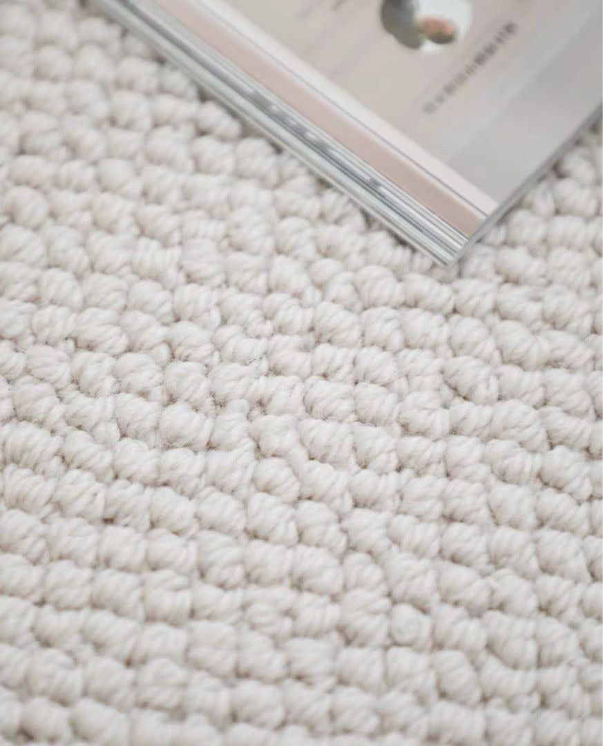 ERNIE Minimalist Round Wool Rug - Radical Homes Singapore
