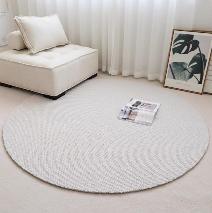 ERNIE Minimalist Round Wool Rug - Radical Homes Singapore