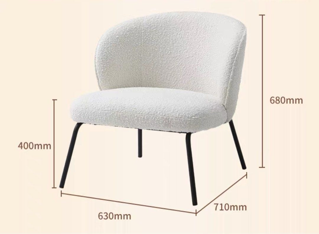 LORI Modern Boucle Leisure Chair - Radical Homes Singapore
